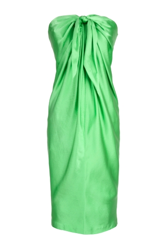 Emerald Sarong Knot Cocktail Dress by Halston Heritage