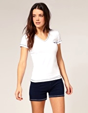 Emporio Armani Eagle Print V-Neck T-Shirt
