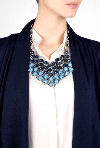 Eudlina Turquoise Crystal Necklace by Dannijo