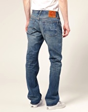 Evisu Ripped Regular Fit Jeans