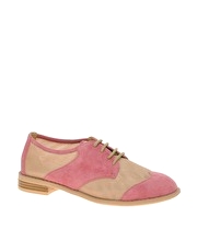 F-Troupe Mesh And Suede Saddle Shoe