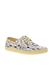 F-Troupe Native Printed Canvas Crepe Sole Shoes