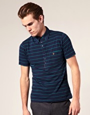 Farah Vintage The Hillman Stripe Polo Shirt