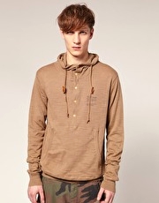 Firetrap Drifter Linen Mix Hoodie
