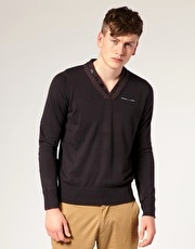 Firetrap Universal Button V Neck Sweat