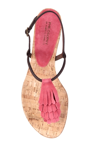 Flat Fringe Thong Sandal by Philosophy di Alberta Ferretti