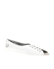 Fred Perry Authentic Geno canvas peep toe plimsoll