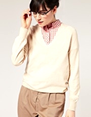 Fred Perry Cashmere Mix V Neck Sweater