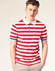 Fred Perry Hidden Tipped Stripe Polo Shirt