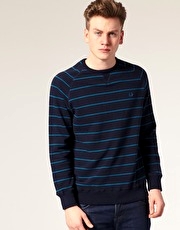 Fred Perry Striped Crew Jumper