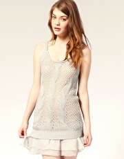 Free People Knit & Chiffon Layered Dress