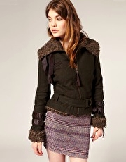 Free People Wool Knit Flying Jacket