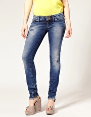 Freesoul Piston Zip Detail Skinny Jeans