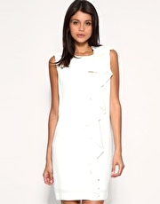 French Connection Bow Shoulder Shift Dress