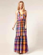 French Connection Bright Check Maxi Dress