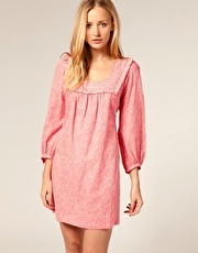 French Connection Clover Ditsy Bell Sleeve Swing Dress