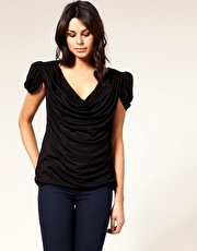 French Connection Cowl Neck Drape Top