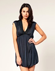 French Connection Crochet Neck Kimono Dress
