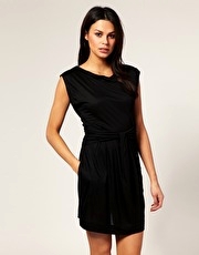 French Connection Daniella Cinch Waist Drape Dress