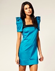 French Connection Flutter Sleeve Dress