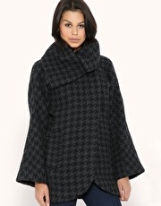 French Connection Hound Funnel Neck Coat