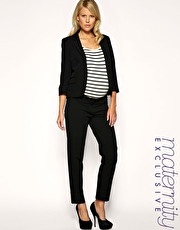 French Connection Maternity Black Peg Trousers Exclusive to ASOS