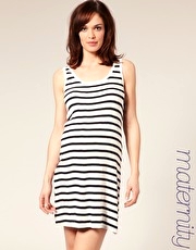 French Connection Maternity Breton Stripe Jersey Vest Dress