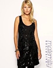 French Connection Maternity Sequin Embellished Vest Dress Exclusive to ASOS