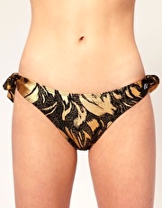 French Connection Metal Feathers Tie Side Bikini Brief