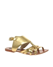 French Connection Palma Multi Strap Woven Flat Sandals