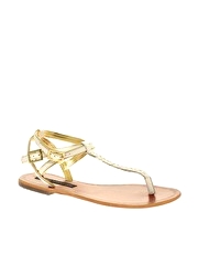 French Connection Pavlos Twist Thong Flat Sandals