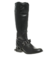 French Connection Peardon 3 Buckle Detail Pull On Boots