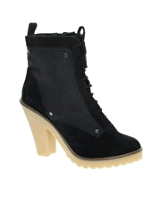 French Connection Peyton Lace Up Heeled Ankle Boots