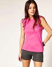 French Connection Pom Pom Sleeve Top - 2