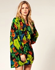 French Connection Safari Floral Shirt Dress