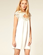 French Connection Solar Swirl Neck Dress