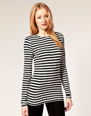 French Connection Stripe Long Sleeved Top
