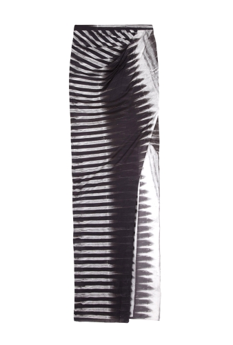 Frequency Print Maxi Skirt by Helmut Lang