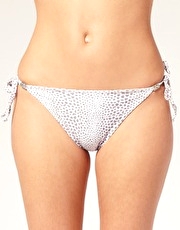 Freya Silver Snake Print Tie Side Brief