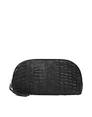 Frill Leather Clutch