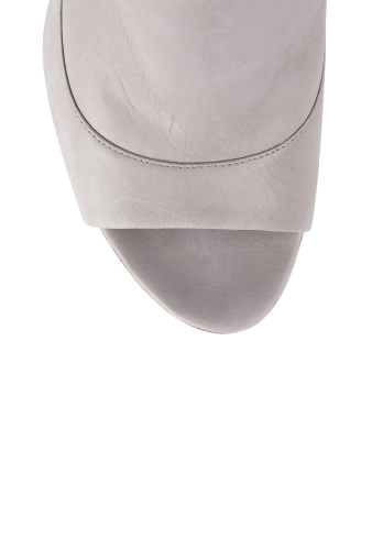 Frosted Grey Peeptoe Platforms by Camilla Skovgaard