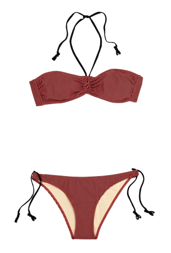 Fruit Punch Striped Halter Bandeau Bikini by 3.1 Phillip Lim