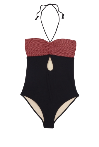 Fruit Punch Striped Halter Keyhole Swimsuit by 3.1 Phillip L