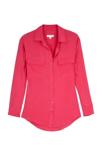Fuchsia Signature Silk blouse by Equipment