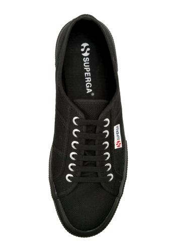Full Black Canvas Plimsolls by Superga
