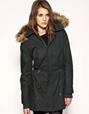 Full Circle Faux Fur Trimmed Parka