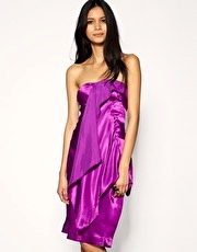 Full Circle Satin Bandeau Dress
