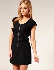 Full Circle Zip Cotton Dress