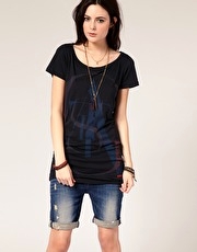 G Star Boat Neck Logo Tee