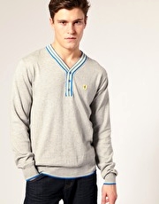 Gabicci Vintage Cotton Y Neck Knit Jumper